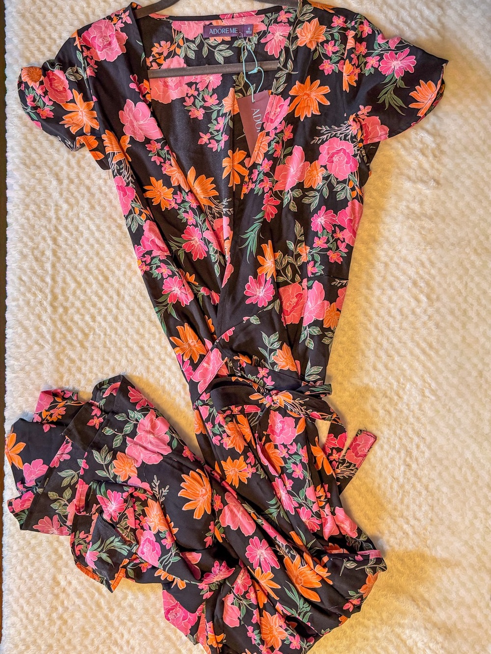 Adore Me Floral Wrap Maxi Dress | Size Small | NWT